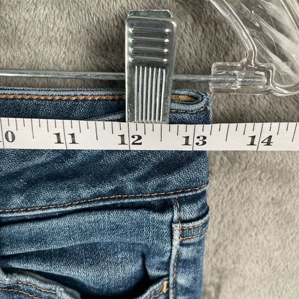 American Eagle Super Stretch X Skinny Jeans Womens 0 Short Distressed Ripped Y2K